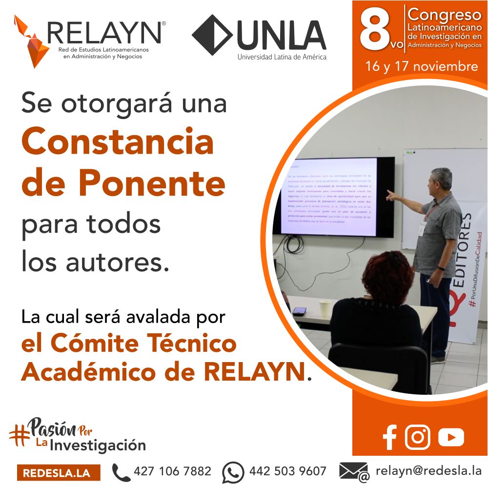 www.redesla.la CONSTANCIA PONENTE RELAYN