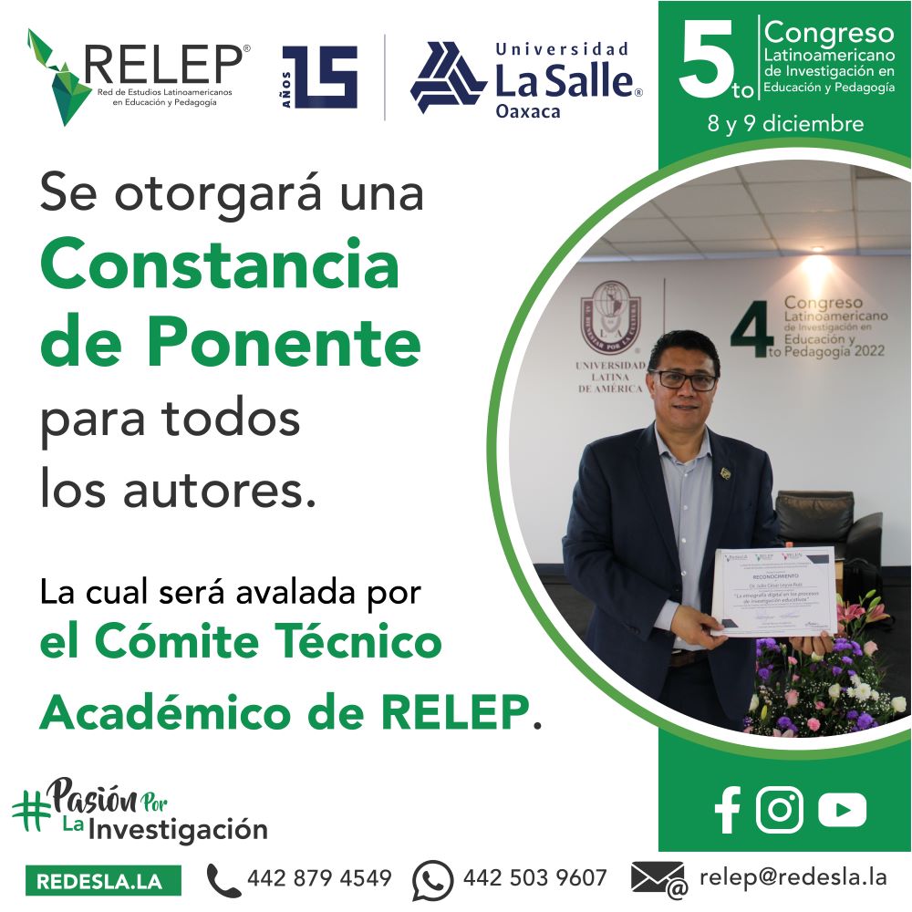 www.redesla.la CONSTANCIA PONENTE RELEP